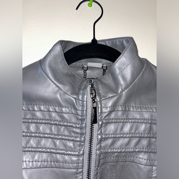 Xsmall grey leather jacket - Picture 3 of 6